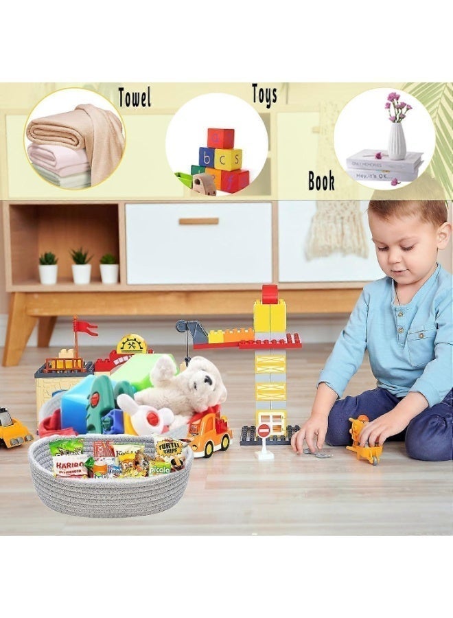 رونق سلال تنظيم منزلية منسوجة يدويًا فاخرة - حلول تخزين أنيقة وعملية لترتيب كل غرفة، مثالية لتنظيم الأغراض الشخصية، الكتب، الألعاب، أدوات التجميل، أو حتى النباتات، وتضفي لمسة جمالية راقية على ديكور منزلك العصري والكلاسيكي على حد سواء - Image 4